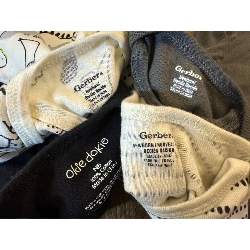 Baby Boy Newborn Bodysuits Shirts Tees Rompers Clothes Lot Dinosaur Funny Dad‎